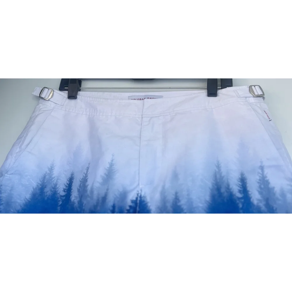 Orlebar Brown Bulldog Classic Swim Shorts 33 Blue Ombre Forest Lined OB Classic